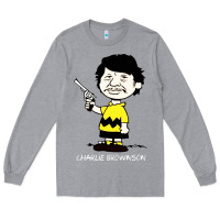 Heather Grey charlie brownson Long Sleeve Tee - ArtMosaic