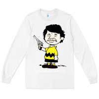White charlie brownson Long Sleeve Tee - ArtMosaic