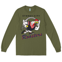 Army Green roosters-sydney city Classic Long Sleeve Tee - ArtMosaic