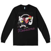 Black roosters-sydney city Classic Long Sleeve Tee - ArtMosaic