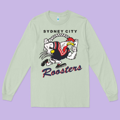 Roosters-sydney City Classic Long Sleeve Tee Designed By Artmosaic