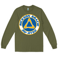 Army Green rickson gracie jiu jitsu Long Sleeve Tee - ArtMosaic