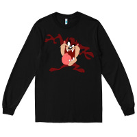 Black tasmanian devil cartoon character Long Sleeve Tee - ArtMosaic