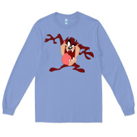 Colony Blue tasmanian devil cartoon character Long Sleeve Tee - ArtMosaic