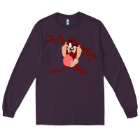 Plum tasmanian devil cartoon character Long Sleeve Tee - ArtMosaic