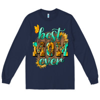 Navy Best Mom ever mother's day Long Sleeve Tee - HowdyJamesFarm
