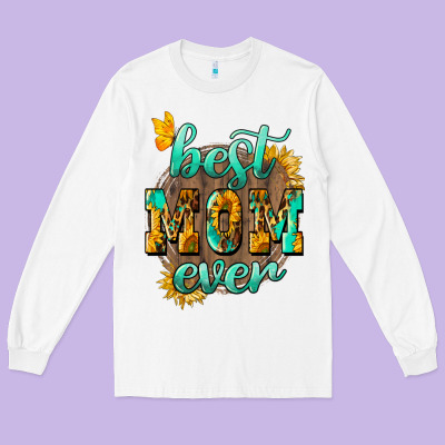 Best Mom Ever Mother's Day Long Sleeve Tee Designed By Howdyjamesfarm