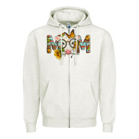 Oatmeal Heather Western Baby Calf Mom With Sunflower Zipper Hoodie - LillyAllenDesigns