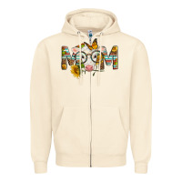 Sandshell Western Baby Calf Mom With Sunflower Zipper Hoodie - LillyAllenDesigns