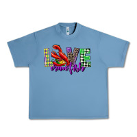 Pebble Blue love crawfish mardi gras Urban Heavy Tee - CowGirlArtShop