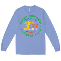 Colony Blue womens rocky mountain national park hiking travel souvenir novelty v n Long Sleeve Tee - trangStudio