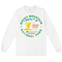 White womens rocky mountain national park hiking travel souvenir novelty v n Long Sleeve Tee - trangStudio