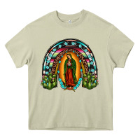 Mossy our lady of guadalupe rainbow Heavy Core Tee - JahusDesignShop