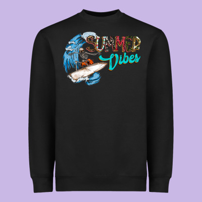 Summer Vibes Heavyweight Sweatshirt Designed By Cowhidedigitalart