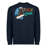Navy Summer Vibes Heavyweight Sweatshirt - CowhideDigitalArt