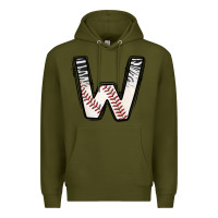 Army Green Baseball Alphabet Premium Hoodie - CowhideDigitalArt