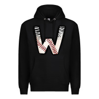 Black Baseball Alphabet Premium Hoodie - CowhideDigitalArt