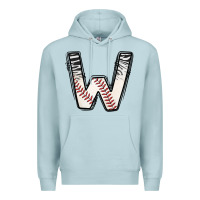 Blue Mist Baseball Alphabet Premium Hoodie - CowhideDigitalArt