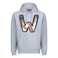 Heather Grey Baseball Alphabet Premium Hoodie - CowhideDigitalArt