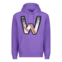 Purple Baseball Alphabet Premium Hoodie - CowhideDigitalArt