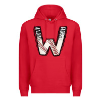 Red Baseball Alphabet Premium Hoodie - CowhideDigitalArt