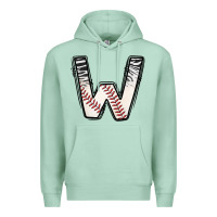 Seafoam Baseball Alphabet Premium Hoodie - CowhideDigitalArt
