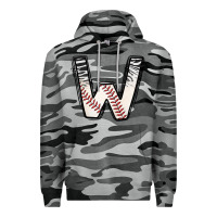 Slate Camo Baseball Alphabet Premium Hoodie - CowhideDigitalArt