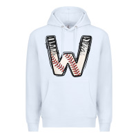 White Baseball Alphabet Premium Hoodie - CowhideDigitalArt