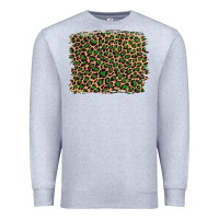 Heather Grey leopard with green glitter Premium Sweatshirt - Artiststas