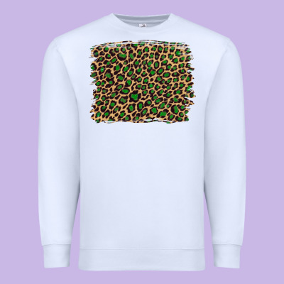 Leopard With Green Glitter Premium Sweatshirt Designed By Artiststas