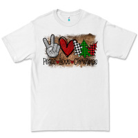 White Peace Love Christmas Premium Tee - Bettercallsaul