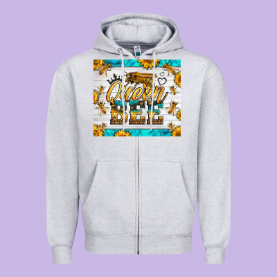 Queen Bee Zipper Hoodie Designed By Lillyallendesigns