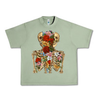 Oil Green flower skeleton Urban Heavy Tee - RanaPortraitStore