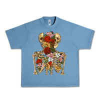 Pebble Blue flower skeleton Urban Heavy Tee - RanaPortraitStore