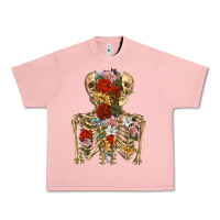 Salmon flower skeleton Urban Heavy Tee - RanaPortraitStore