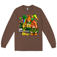 Chestnut St. Patrick's Day gnomies with heart Long Sleeve Tee - HowdyJamesFarm