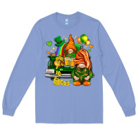 Colony Blue St. Patrick's Day gnomies with heart Long Sleeve Tee - HowdyJamesFarm