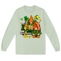 Matcha St. Patrick's Day gnomies with heart Long Sleeve Tee - HowdyJamesFarm