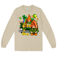 Mushroom St. Patrick's Day gnomies with heart Long Sleeve Tee - HowdyJamesFarm