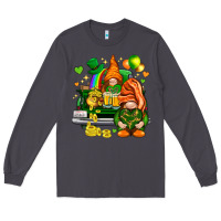Smoke St. Patrick's Day gnomies with heart Long Sleeve Tee - HowdyJamesFarm