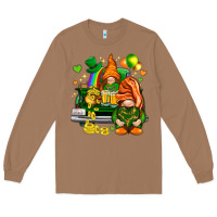 Toasted Coconut St. Patrick's Day gnomies with heart Long Sleeve Tee - HowdyJamesFarm