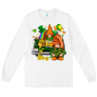 White St. Patrick's Day gnomies with heart Long Sleeve Tee - HowdyJamesFarm