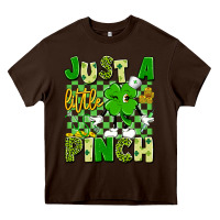 Chocolate Brown just a little pinch Heavy Core Tee - Artiststas