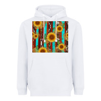 White western sunflower cactus serape and cowhide Heavyweight Hoodie - Artiststas