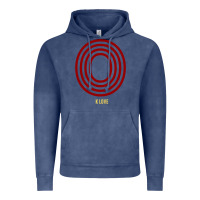 Vintage Denim K Love 0 Vintage Hoodie - FloraArt