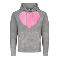 Cloud Rock Valentines Pink Heart Vintage Hoodie - FloraArt