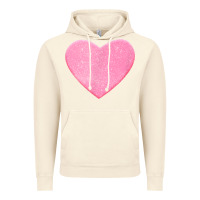Vintage Artic Valentines Pink Heart Vintage Hoodie - FloraArt