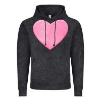 Vintage Black Valentines Pink Heart Vintage Hoodie - FloraArt