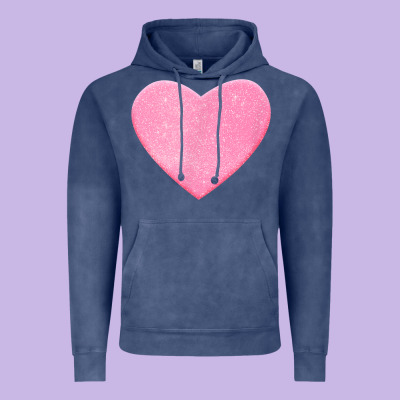 Valentines Pink Heart Vintage Hoodie Designed By Floraart