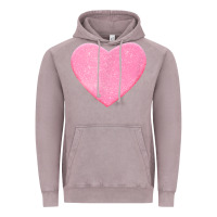 Vintage Zinc Valentines Pink Heart Vintage Hoodie - FloraArt